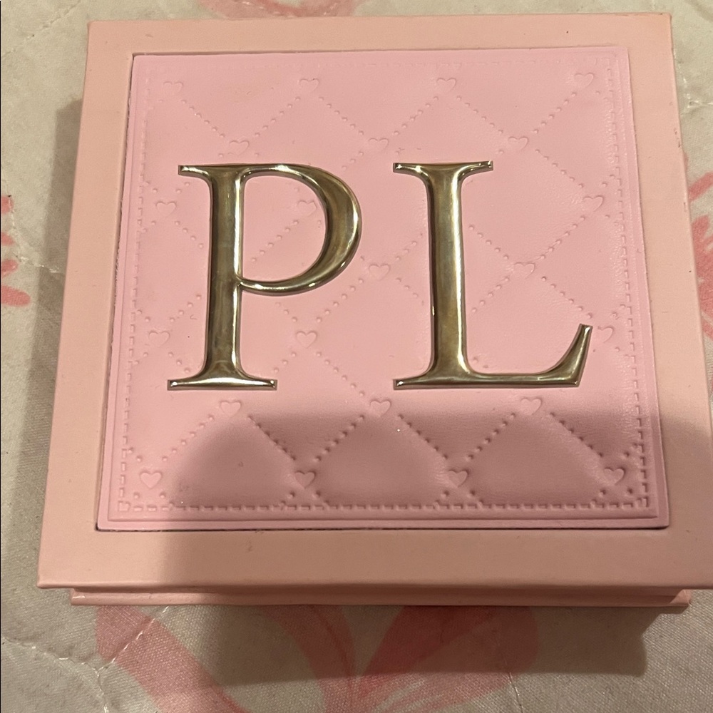 Pink Monogram 'PL' Cosmetic Compact